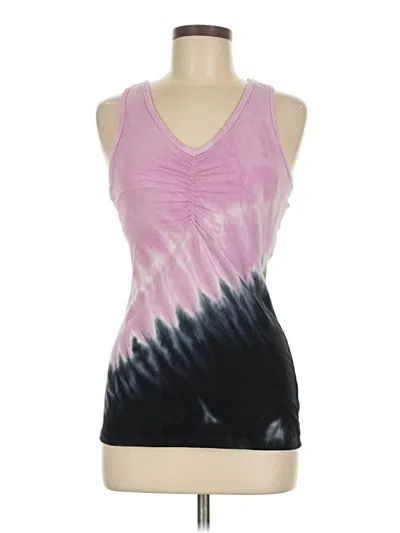 Pre-owned Balance Collection Tank Top Pink Plunge Neckline Tops