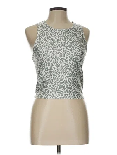 Pre-owned Balance Collection Tank Top Silver Halter Neckline Tops