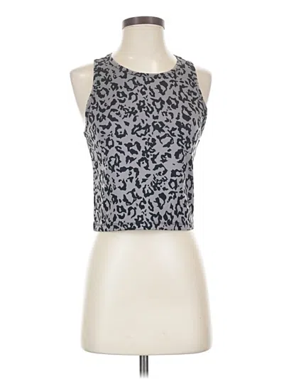 Pre-owned Balance Collection Tank Top Silver Halter Neckline Tops