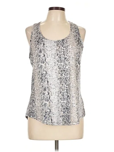 Pre-owned Balance Collection Tank Top Silver Halter Neckline Tops