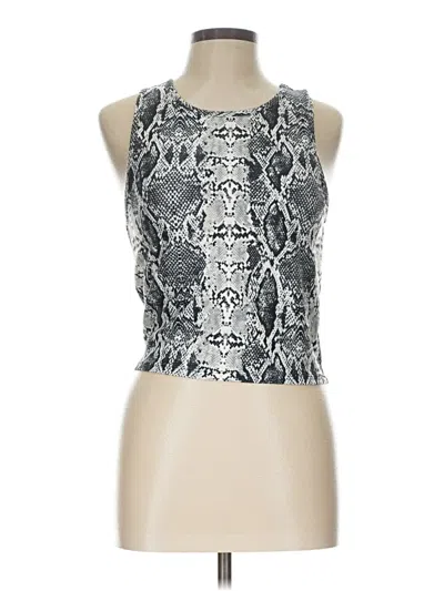 Pre-owned Balance Collection Tank Top Silver Halter Neckline Tops