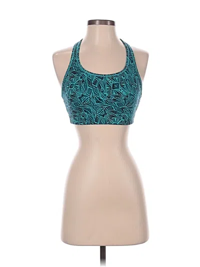 Pre-owned Balance Collection Tank Top Teal Halter Neckline Tops In Blue