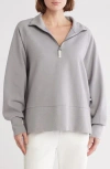 Balance Collection Tessa Quarter Zip Pullover In H. Ultimate Gray