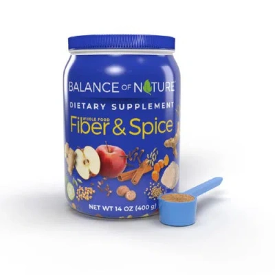 Balance Of Nature Fiber And Spice Blend With Psyllium Husk Flaxseed Turmeric And Apple
