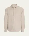 Baldassari Men's Check Cotton Button-front Shirt In Neutral