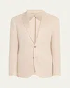 Baldassari Men's Soft Chevron Single-breasted Sport Coat In Very Lt Full Beige