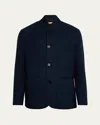 Baldassari Men's Wool And Cashmere Jacket In Dark Blue
