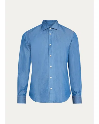 Baldassari Santini Cotton Shirt In Blue