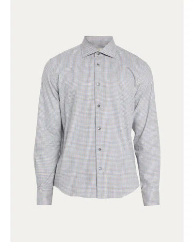 Baldassari Santini Plaid Cotton Shirt In Blue