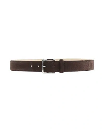 Baldessarini Man Belt Dark Brown Size 34 Leather