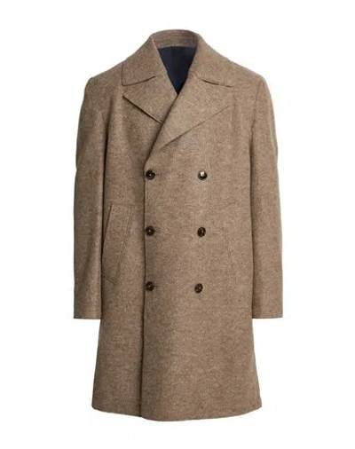 Baldessarini Man Coat Light Brown Size 38 Wool