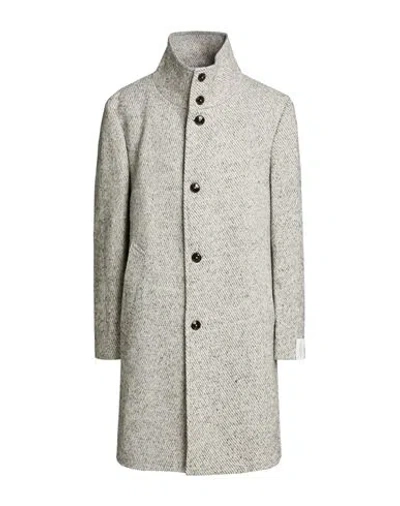 Baldessarini Man Coat Off White Size 42 Cotton, Wool