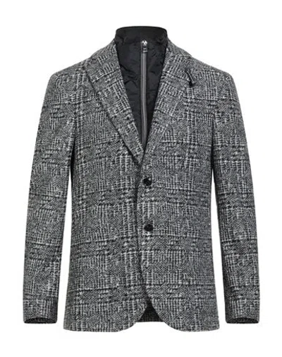 Baldessarini Man Jacket Grey Size 46 Polyacrylic, Virgin Wool, Polyester In Gray