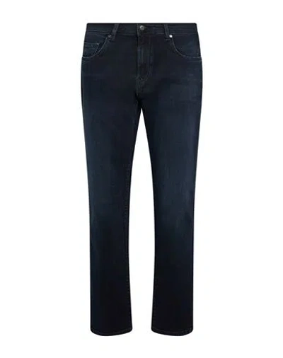 Baldessarini Man Jeans Blue Size 33w-32l Cotton, Elastane