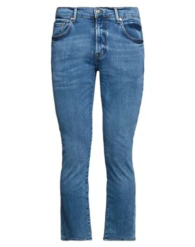Baldessarini Man Jeans Blue Size 36w-32l Cotton, Elastomultiester, Elastane