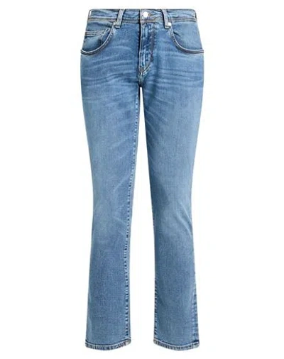 Baldessarini Man Jeans Blue Size 36w-34l Cotton, Elastane