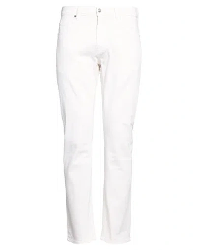 Baldessarini Man Jeans White Size 32w-32l Cotton, Elastane