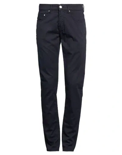 Baldessarini Man Pants Midnight Blue Size 33w-32l Cotton, Elastane