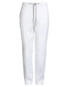 Baldessarini Man Pants White Size 36w-32l Linen, Cotton, Elastane In White