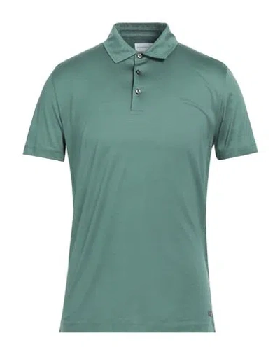 Baldessarini Man Polo Shirt Green Size 40 Cotton