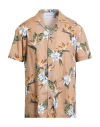 Baldessarini Man Shirt Camel Size 17 ½ Cotton In Brown