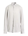 Baldessarini Man Shirt Light Grey Size 18 Cotton In Gray