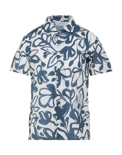 Baldessarini Man Shirt Slate Blue Size 15 ¾ Cotton