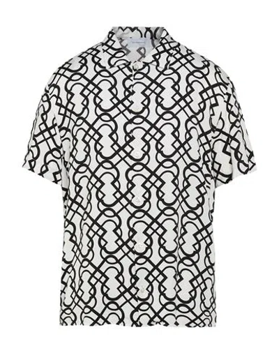 Baldessarini Man Shirt White Size 16 ½ Viscose In Black