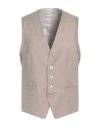 Baldessarini Man Tailored Vest Sand Size 36 Virgin Wool, Elastane In Beige