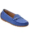 Baldini Leather Loafer In Blue