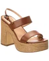 Baldini Leather Sandal In Brown