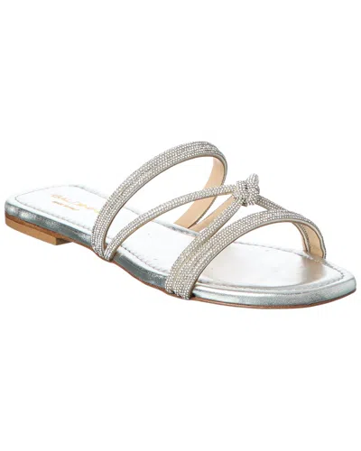 Baldini Leather Sandal In Metallic