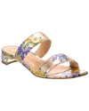Baldini Leather Sandal In Multi