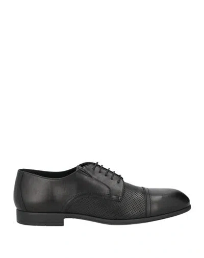 Baldinini Man Lace-up Shoes Black Size 9.5 Calfskin