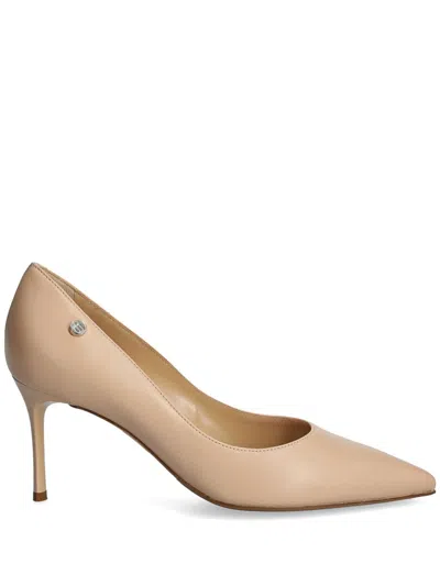 Baldinini 75mm Leather Pumps In Neutrals