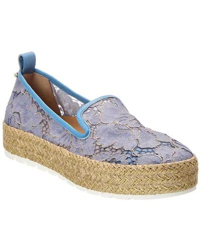 Baldinini Canvas & Mesh Espadrille In Blue
