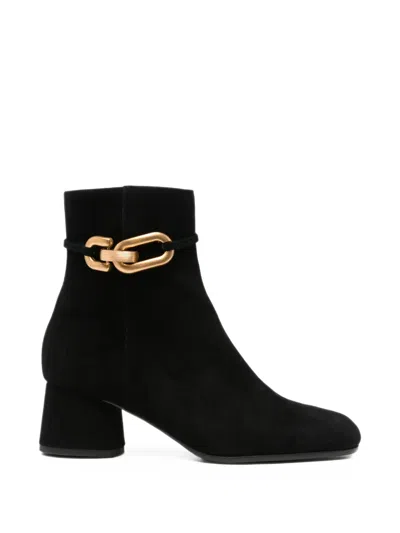 Baldinini Chain-link Suede Boots In Multi