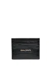 Baldinini Crocodile-effect Card Holder In 黑色