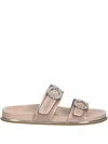 Baldinini Crystal-embellished Buckle Sandals In Neutral