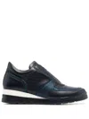 Baldinini Crystal-embellished Low-top Sneakers In Blue