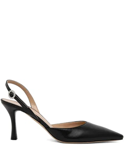 Baldinini Crystal-embellished Slingback Pumps In Black