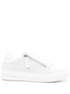 Baldinini Embossed-logo Lace-up Sneakers In White