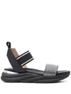Baldinini Embellished Strap Sandals In Black