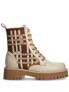 Baldinini Jacquard Boots In Neutrals