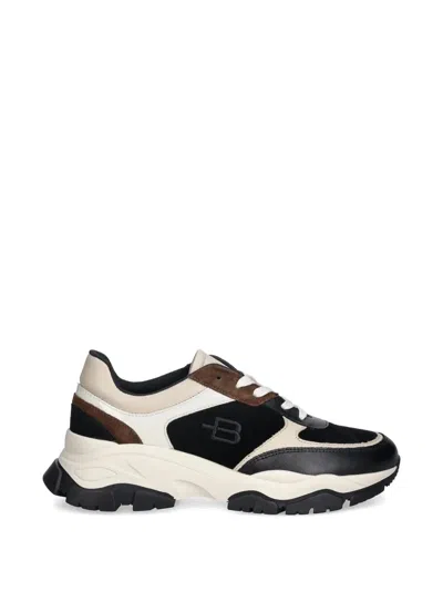 Baldinini Lace-up Panelled Sneakers In Multi