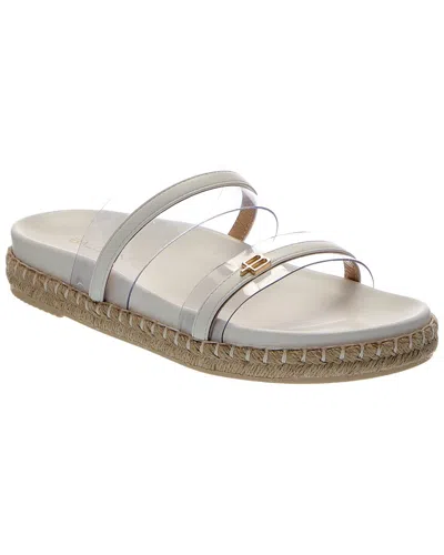 Baldinini Leather & Vinyl Sandal In Gray