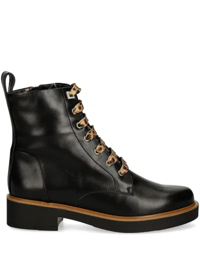 Baldinini Leather Ankle Boots In Black