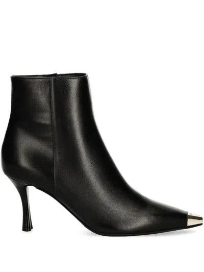 Baldinini Leather Ankle Boots In Black