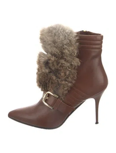 Pre-owned Baldinini Leather Boots In Brown