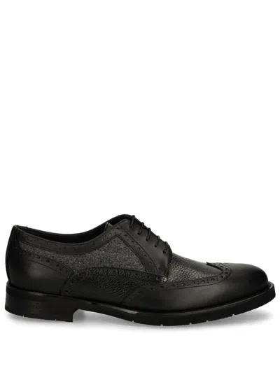 Baldinini Leather Brogues In Black
